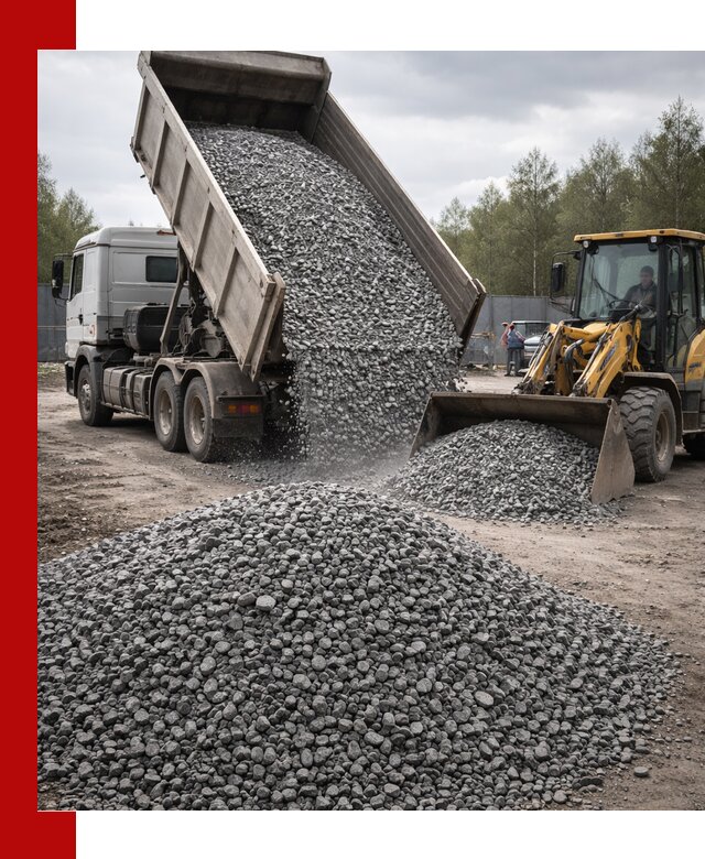 Доставка и продажа щебня гранитного в Вологде