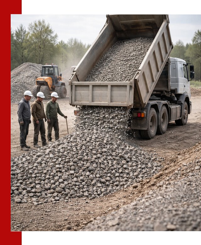Доставка гравийного щебня фракции 70-120 в Вологде