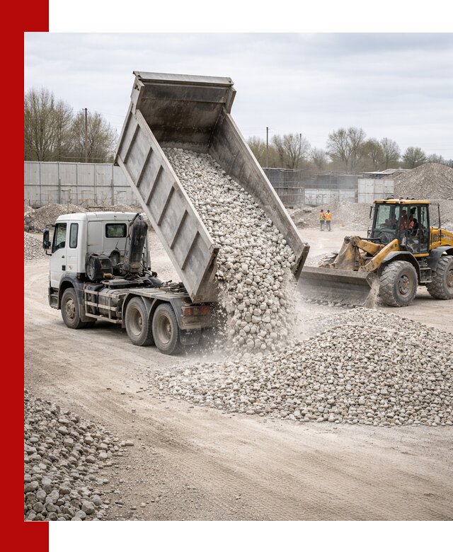 Доставка и продажа известнякового щебня в Вологде