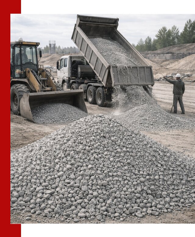 Доставка известнякового щебня фр. 5–20 в Вологде