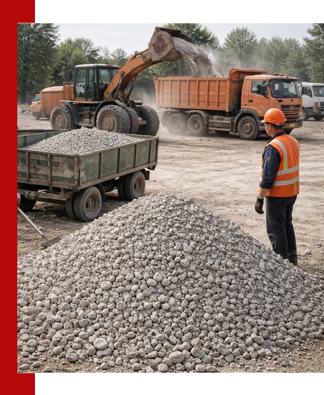 Доставка известнякового щебня фракция 20–40 в Вологде