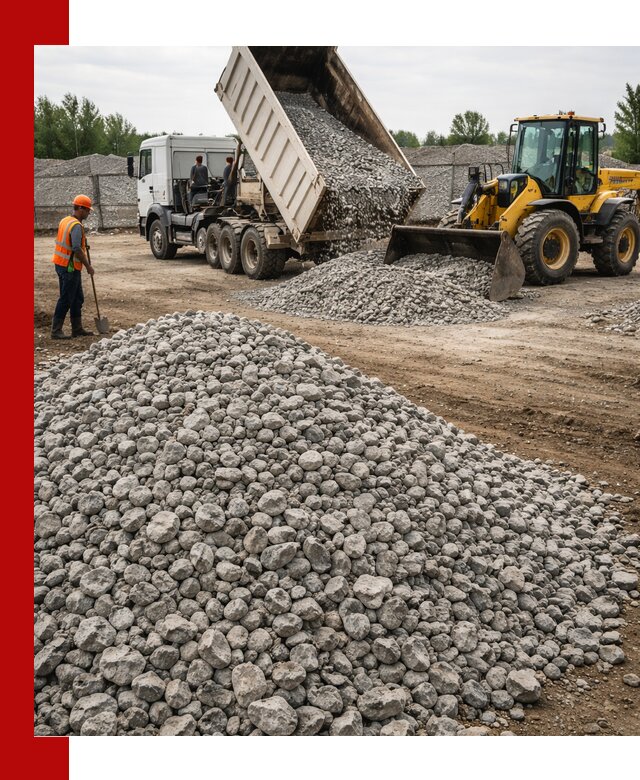 Доставка бетонного щебня фракции 40-70 в Вологде