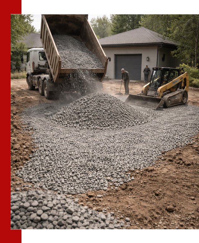 Щебень для парковки в Вологде: доставка и укладка качественного материала