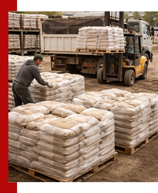Карьерный песок в мешках с доставкой в Вологде