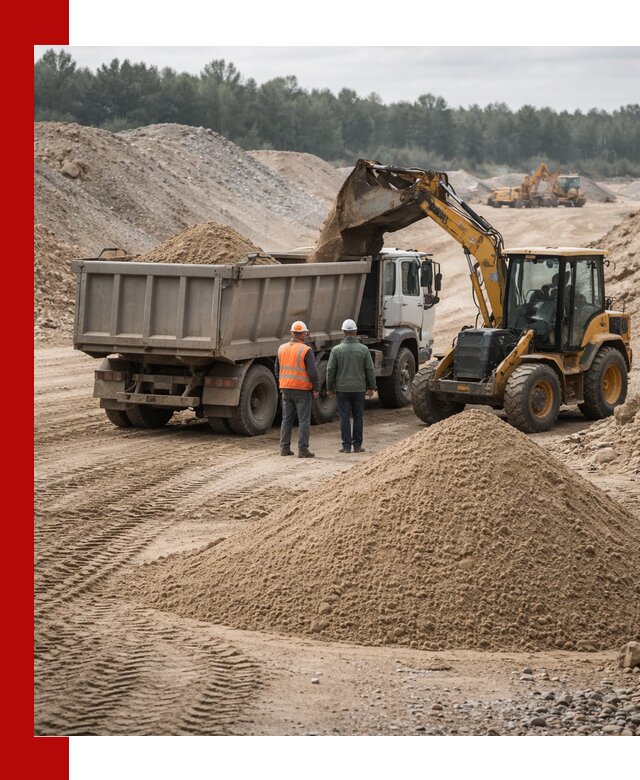 Карьерный среднезернистый песок с доставкой в Вологде