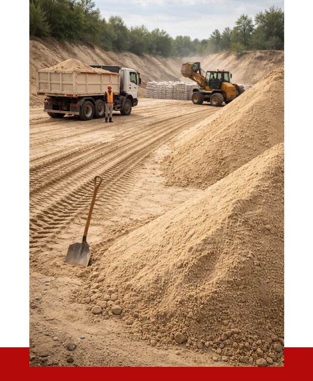 Карьерный песок мелкозернистый в Вологде от 9245 р. | ПРОНЕРУДВгд