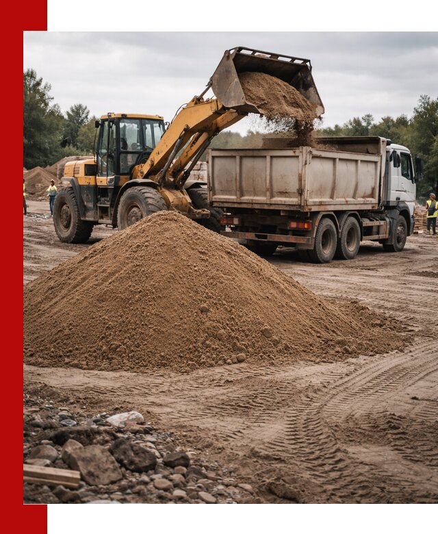 Доставка речного песка навалом в Вологде быстро и выгодно