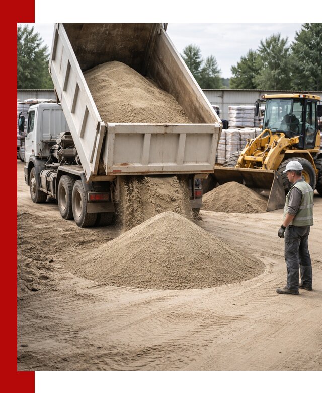 Поставка и доставка песка для бетона в Вологде
