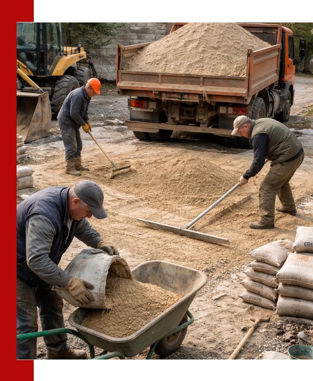Поставка песка для стяжки в Вологде с быстрой доставкой