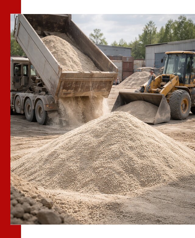 Кварцевый песок с доставкой в Вологде для строительных работ