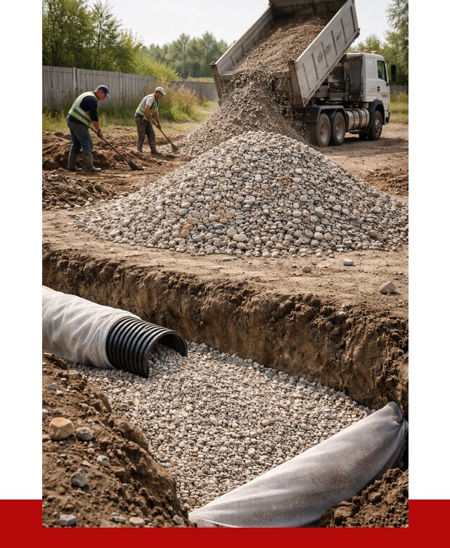 Гравий для дренажа в Вологде от 2260 р., доставка ПРОНЕРУДВгд