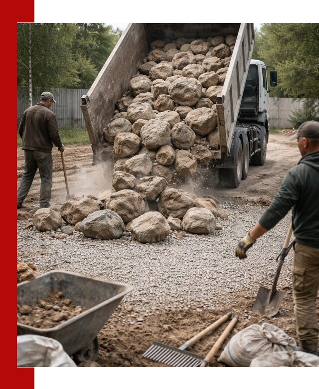 Доставка и укладка булыжника в Вологде