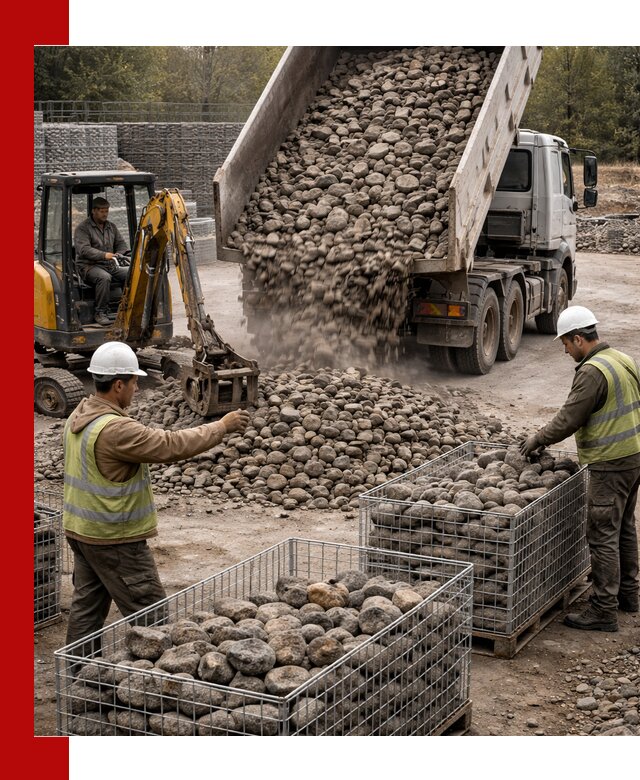 Камень для габионов фракция 100–201 в Вологде