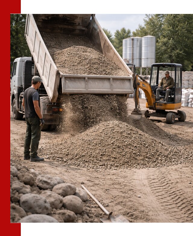 Доставка ПГС С3 в Вологде самосвалами и миксерами