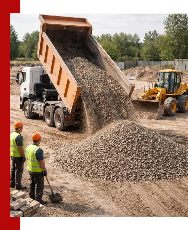 Доставка щебёночно-песчаной смеси ЩПС С7 в Вологде