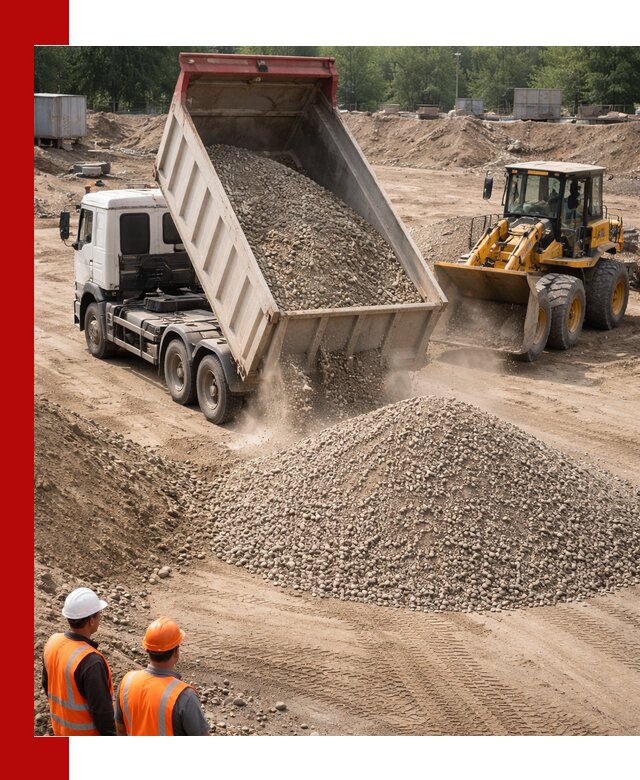 Щебень с песком (ЩГПС С2) с доставкой в Вологде