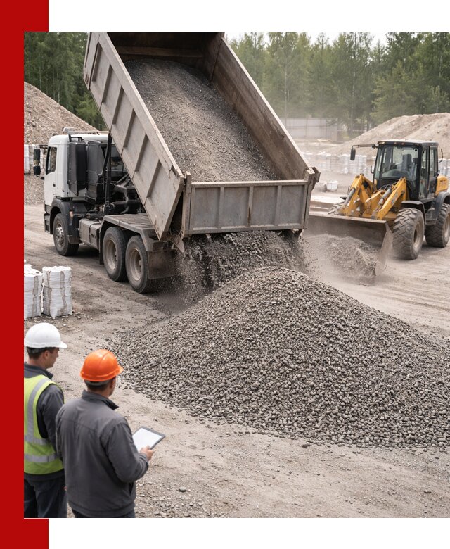 Доставка и продажа гранитного отсева 0-10 в Вологде