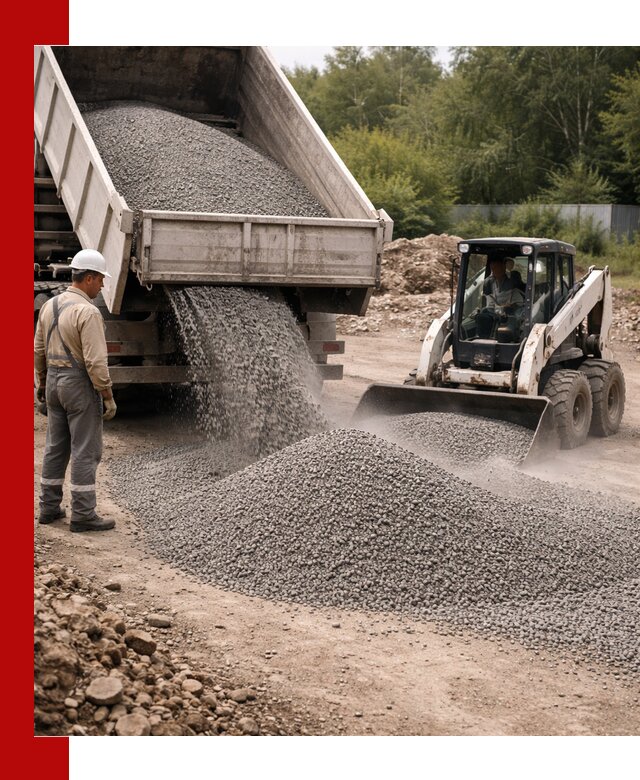 Доставка гравийного отсева 0-5 в Вологде оптом и в розницу