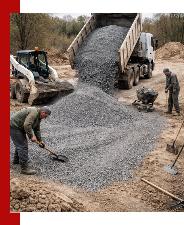 Отсев для подсыпки в Вологде — доставка и подсыпка на участок