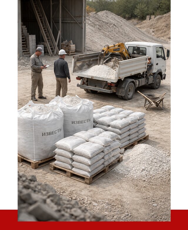Известь строительная в Вологде с доставкой от 4314 р. | ПРОНЕРУДВгд
