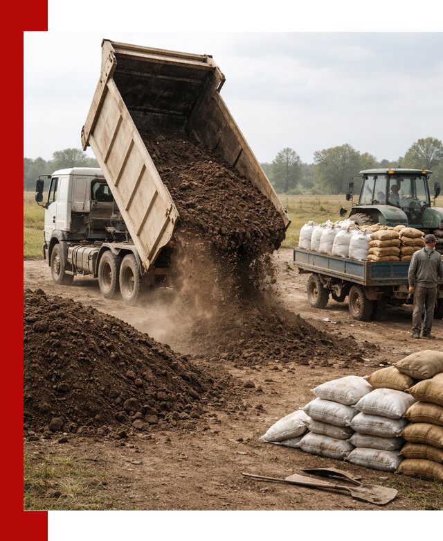 Доставка грунта и удобрений оптом в Вологде для сельхоз и строительства