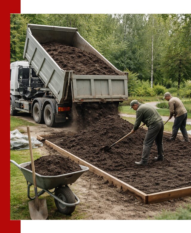 Доставка грунта для озеленения и благоустройства в Вологде