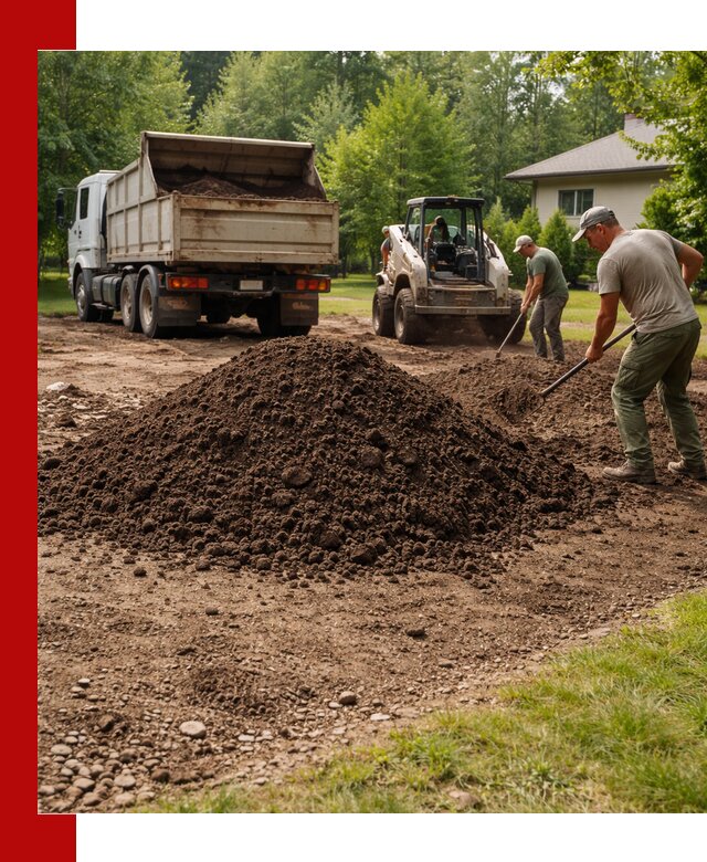 Доставка и укладка грунта для газона в Вологде