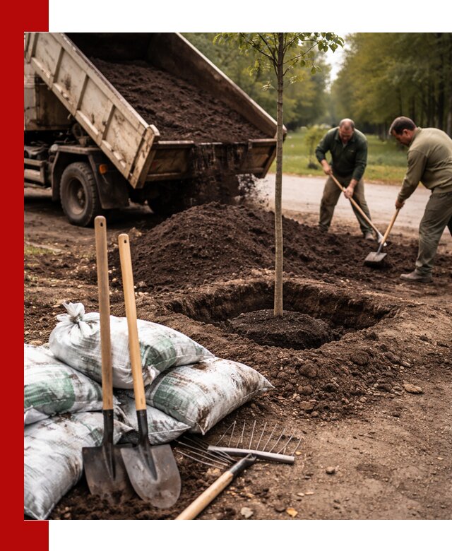 Грунт для посадки деревьев в Вологде — доставка и подготовка почвы