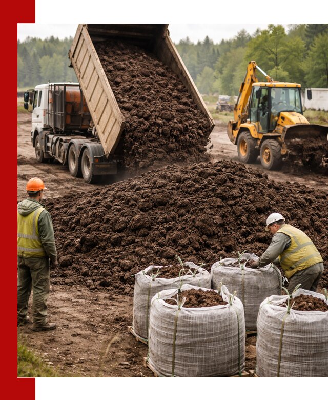 Доставка нейтрального торфа в Вологде оптом и в розницу