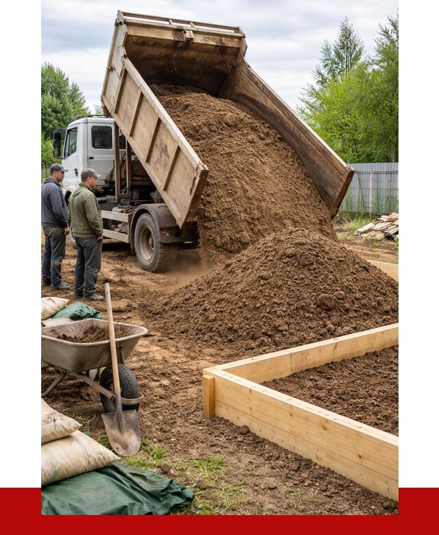 Торфо песчаная смесь в Вологде с доставкой от 1900 р. | ПРОНЕРУДВгд