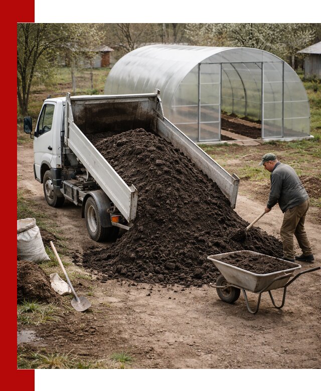 Чернозем для теплицы с доставкой в Вологде