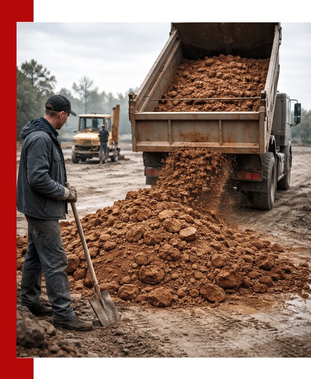 Глина для засыпки в Вологде с доставкой самосвалами