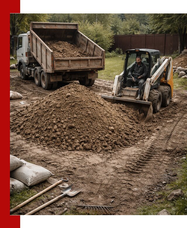 Суглинок для планировки участков в Вологде с доставкой и выгрузкой