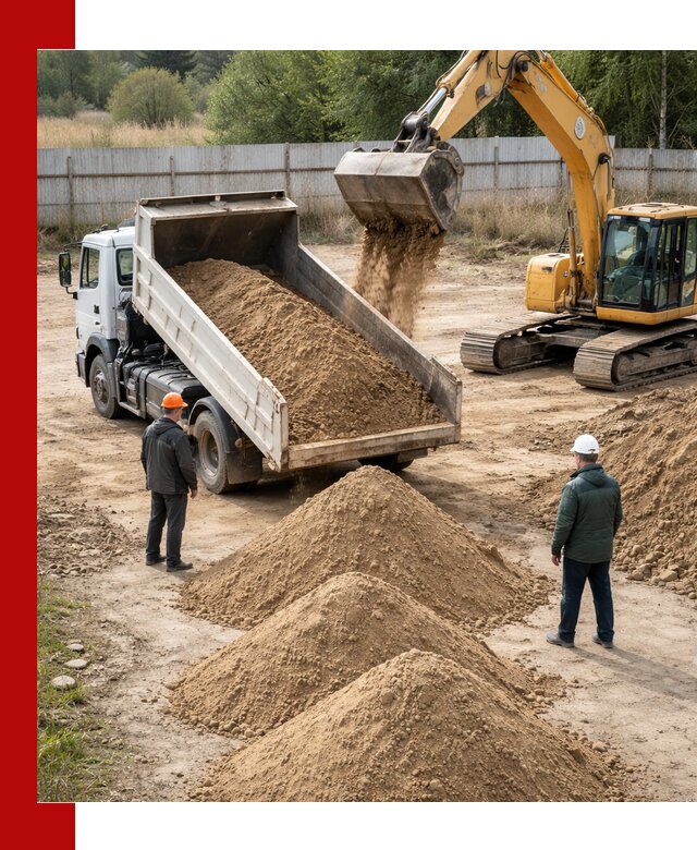 Доставка супеси вагонными и автопартиями в Вологде