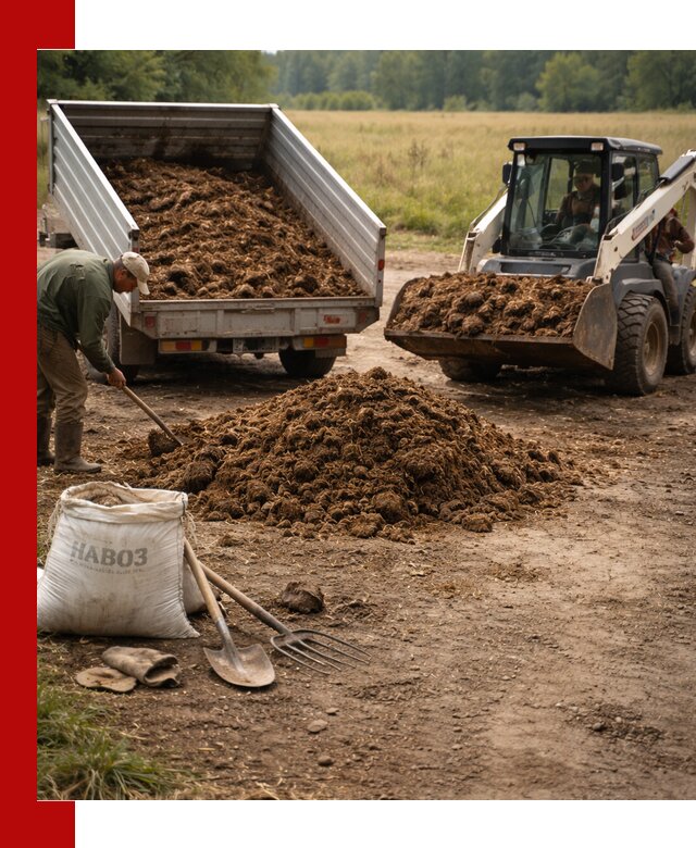 Доставка конского навоза в Вологде с разгрузкой и доставкой на объект