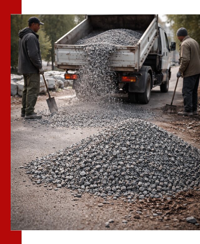 Гранитная крошка для посыпки дорог и тротуаров в Вологде