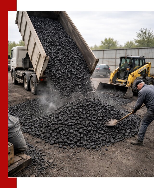 Доставка угля орех в Вологде оптом и в розницу