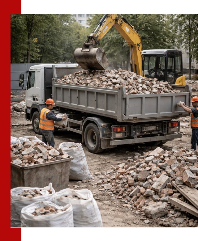 Вывоз строительного мусора в Вологде с самосвалами и контейнерами