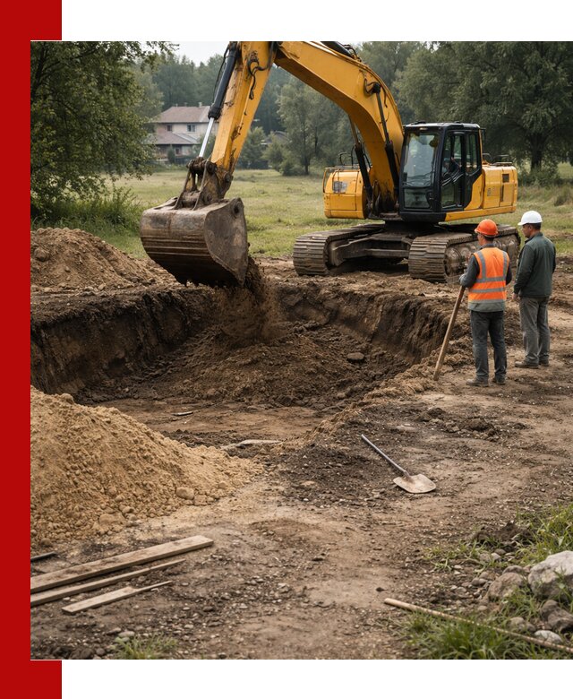 Рытье котлована под фундамент в Вологде (быстро и недорого)