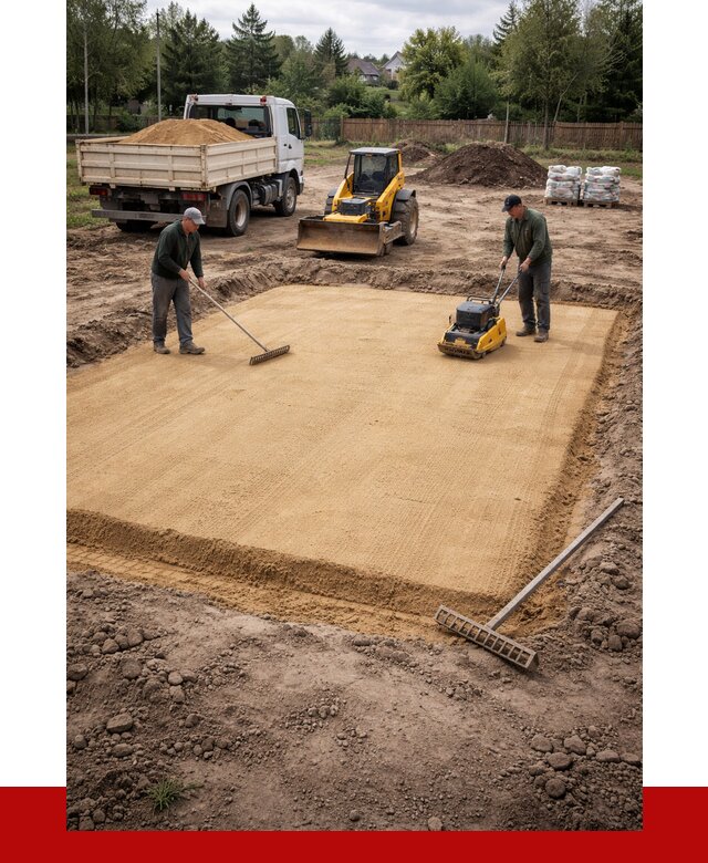 Устройство песчаной подушки в Вологде от 4622 р. ПРОНЕРУДВгд